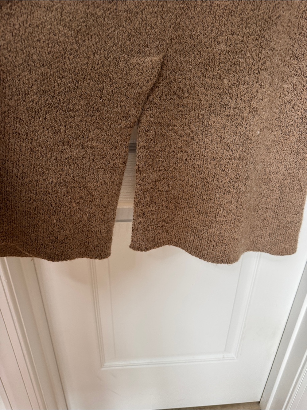 Monteau Taupe Knit sleeveless long cardigan - Picture 7 of 8